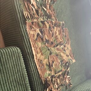 Camouflage Fringe Skirt